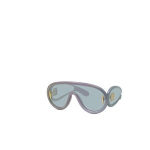 Loewe Lavender Grey Shield Sunglasses with Gold Accents